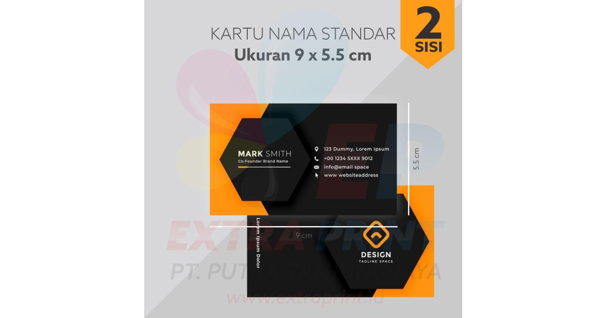 Kartu Nama 2 Muka Jasmine Putih 220g