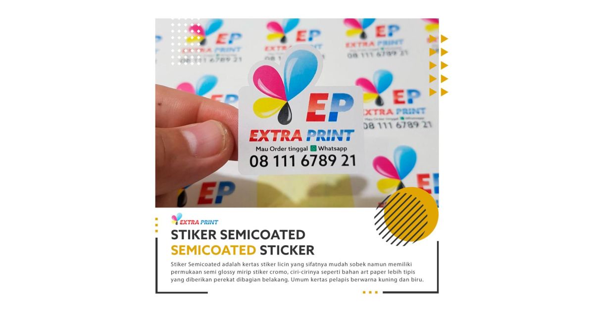 Print & Cut Stiker Semi Coated A3+