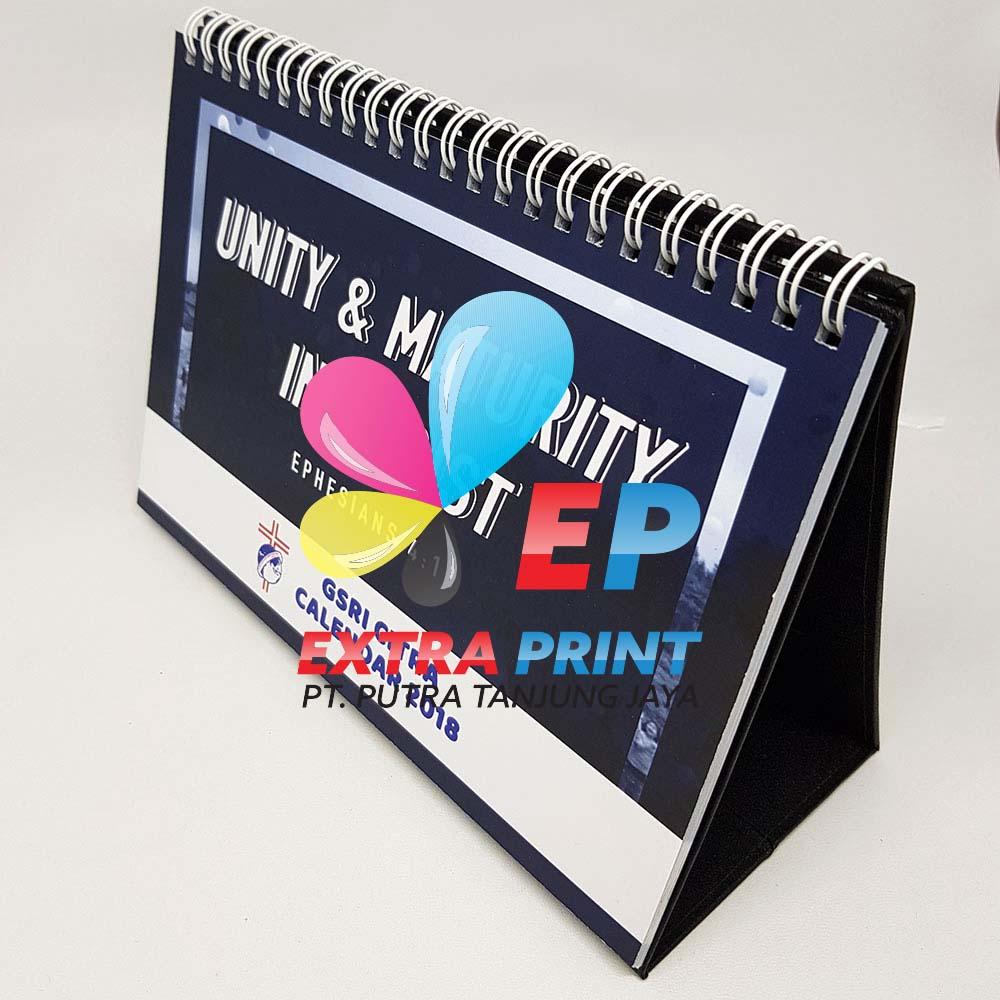 Kalender A5 210x150 Landscape, Isi 6-8 lbr, Art Carton 260g 2 Sisi, Laminating Matte