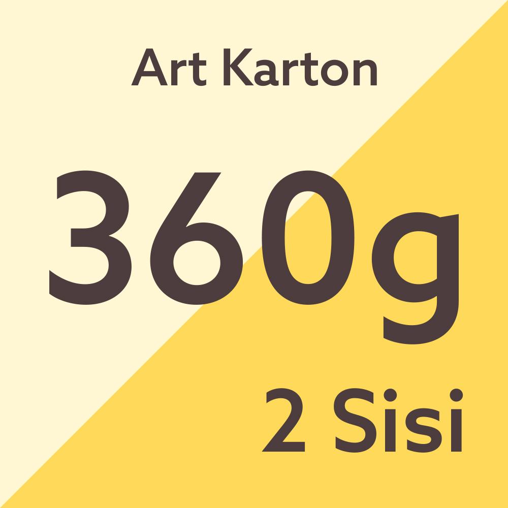 Cetak Digital A3 2 Sisi Art Carton 360g