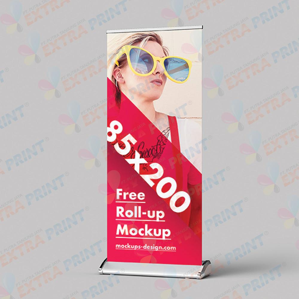 Cetak Roll Up Banner 85x200 cm Albatros Laminating Glossy