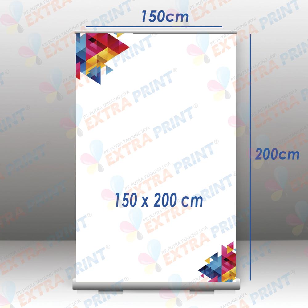 Cetak Roll Up Banner 150x200 cm Albatros Laminating Matte