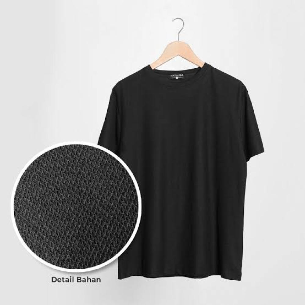 Kaos Cotton 24s Hitam - XL